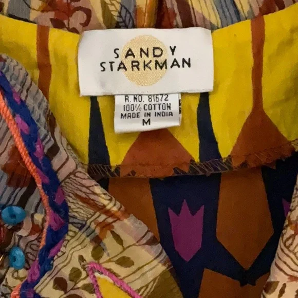 Sandy Starkman Geometric Print MIDI Dress Size M - Picture 7 of 7